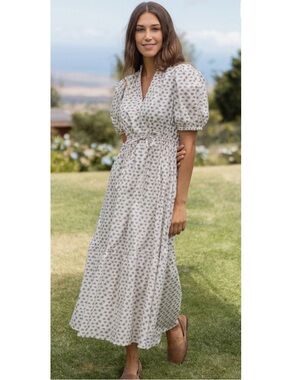 Neuflora Darcy Cotton Floral Maxi Dress Large